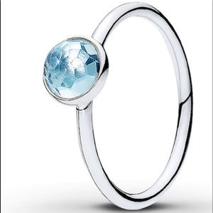 Pandora March (light blue) ring size 6